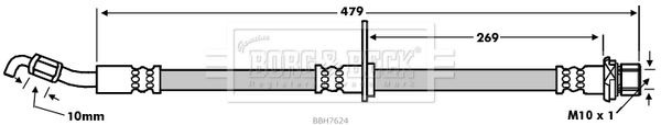 BORG & BECK stabdžių žarnelė BBH7624